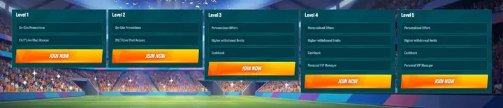 Five VIP levels of the Golisimo Casino loyalty club Five VIP levels of the Golisimo Casino loyalty club